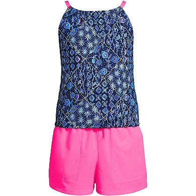 Girls 2-16 Lands' End Chlorine Resistant Tankini Top and Woven Short Set