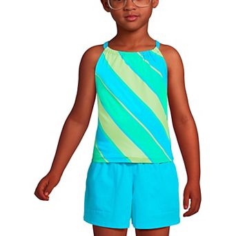 Girls 2-16 Lands' End Chlorine Resistant Tankini Top and Woven Short Set