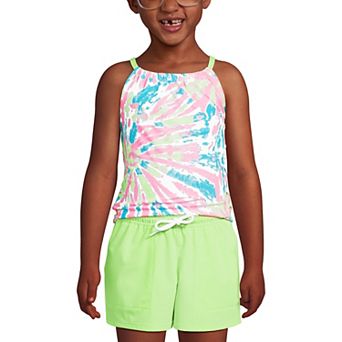 Girls 2-16 Lands' End Chlorine Resistant Tankini Top and Woven Short Set