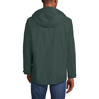 Men's Lands' End Waterproof Hooded Packable Rain Jacket