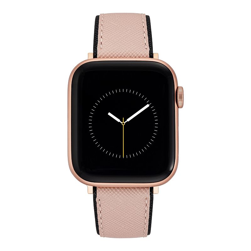 Nine West Women's Smooth Faux Leather Band designed for Apple Watch®, Size: Large, Pink
