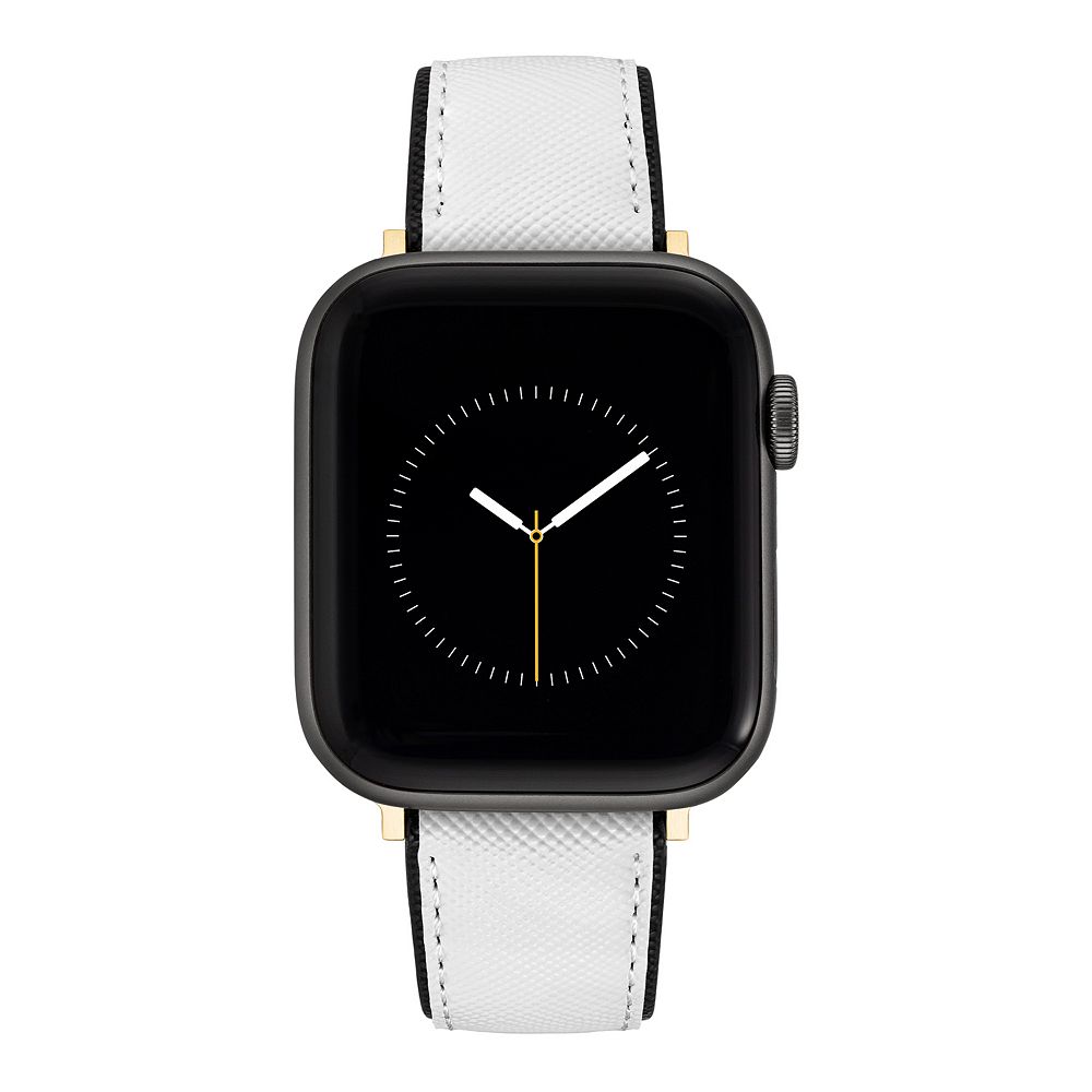 Nine West Women's Smooth Faux Leather Band designed for Apple Watch®