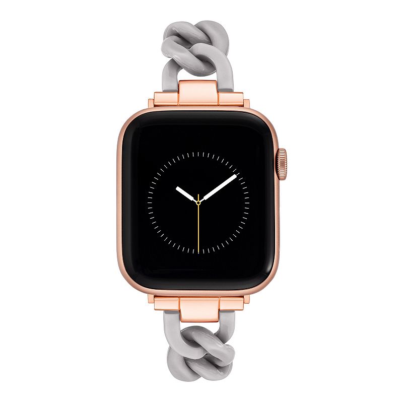 Nine West Women's Plastic Chain Link Bracelet designed for Apple Watch®, Size: Small, Gray