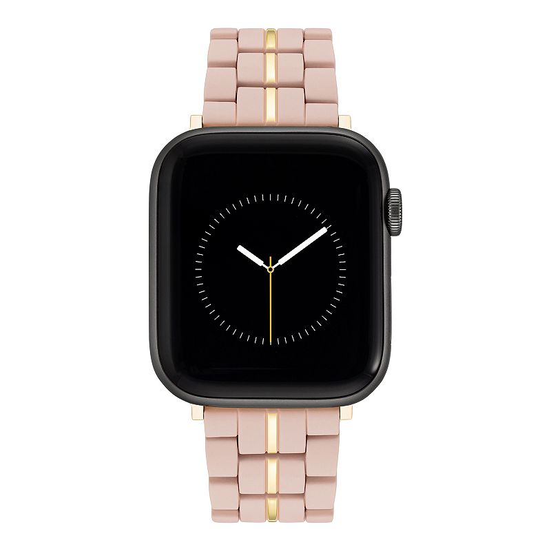 Nine West Women's Rubberized Link Bracelet designed for Apple Watch®, Size: Small, Pink