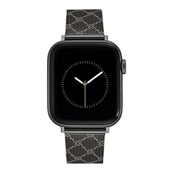 Nine West Women's Patterned Stainless Steel Mesh Band designed for Apple Watch®