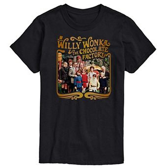 Men's Willy Wonka Cast Photo Graphic Tee