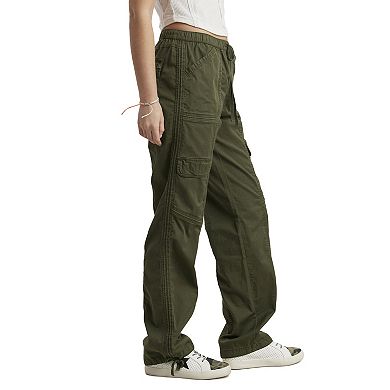 Juniors' UNIONBAY Shay Stretch Twill Straight Leg Cargo Pants