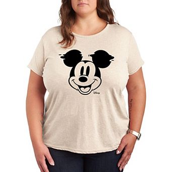 Disney's Mickey Mouse Plus Face Glitch Graphic Tee