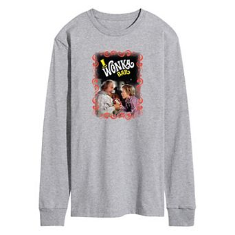 Men's Willy Wonka Charlie Grandpa Joe Long Sleeve Graphic Tee