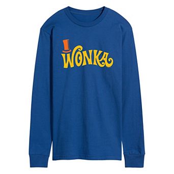 Men's Willy Wonka Retro Logo Long Sleeve Graphic Tee