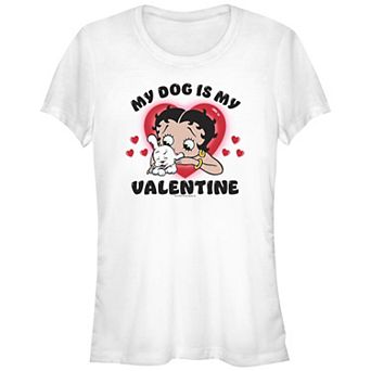 Juniors' Betty Boop My Dog Is My Valentine Graphic Tee
