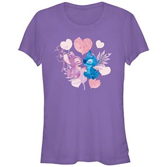 Disney's Lilo & Stitch Angel And Stitch Kiss Juniors' Graphic Tee