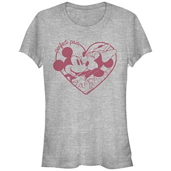 Disney's Mickey Mouse And Minnie Perfect Pair Juniors' Graphic Tee