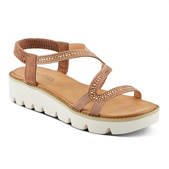 Patrizia Zigged Women's Rhinestone Platform Sandals