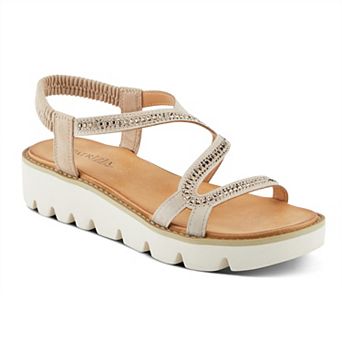 Patrizia Zigged Women's Rhinestone Platform Sandals