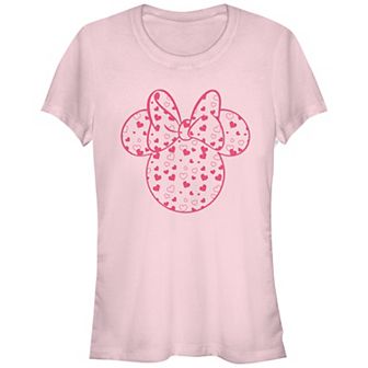 Disney's Minnie Mouse Hearts Filled Head Juniors' Graphic Tee