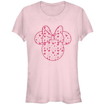 Disney's Minnie Mouse Hearts Filled Head Juniors' Graphic Tee