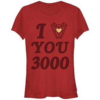 Marvel's Iron Man I Love You 3000 Juniors' Graphic Tee