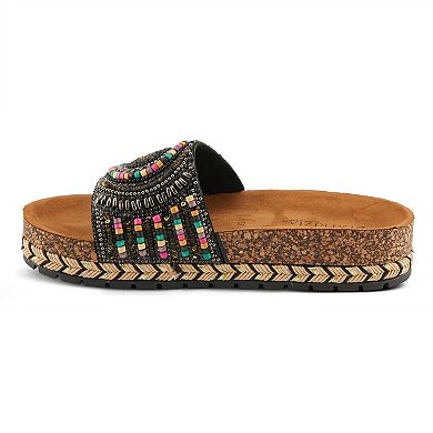 Patrizia Swirla Women's Beaded Slide Sandals