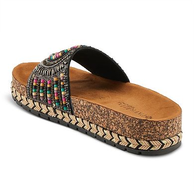 Patrizia Swirla Women's Beaded Slide Sandals