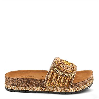 Patrizia Swirla Women's Beaded Slide Sandals