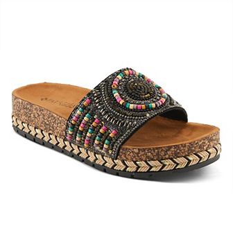 Patrizia Swirla Women's Beaded Slide Sandals