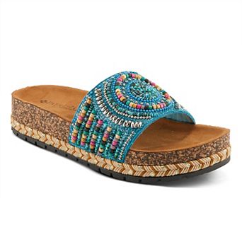 Patrizia Swirla Women's Beaded Slide Sandals
