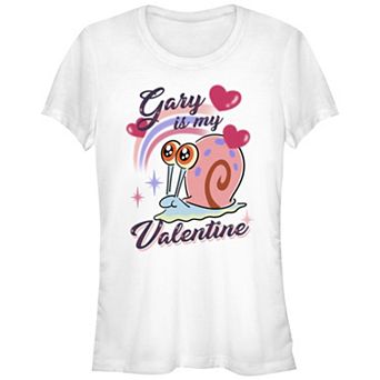 Juniors' SpongeBob SquarePants Gary Is My Valentine Graphic Tee