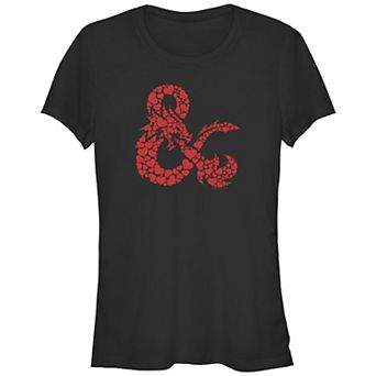 Juniors' Dungeons & Dragons Heart Filled Emblem Graphic Tee