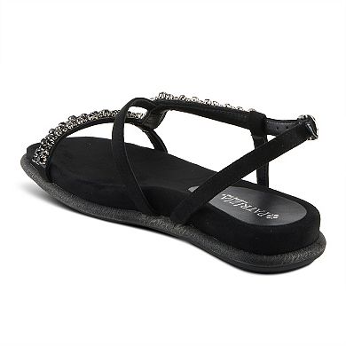 Patrizia Shinyqueen Women's Rhinestone Flat Sandals
