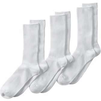 Men's Lands' End Crew Socks 3-Pack