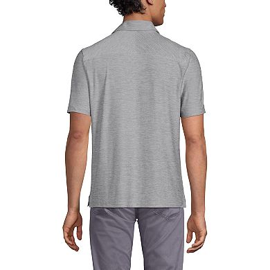 Men's Lands' End Short Sleeve Soft Performance Hybrid Polo Shirt