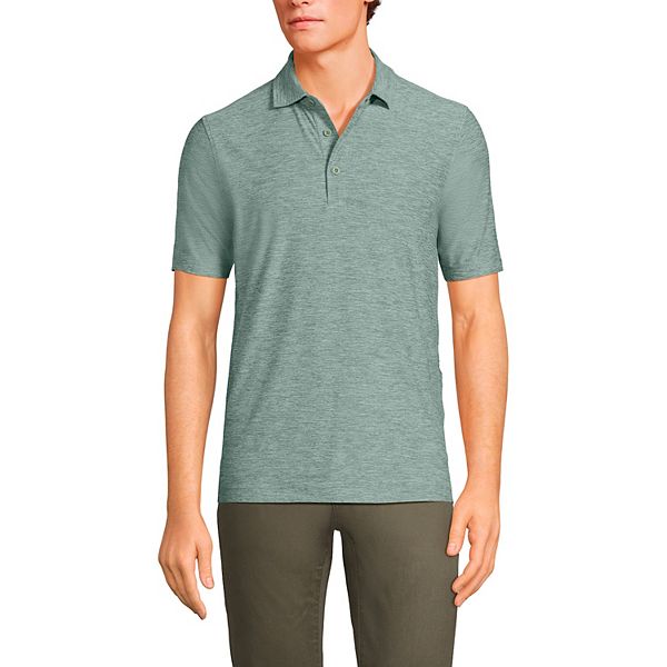 Mens Lands End Short Sleeve Soft Performance Hybrid Polo Shirt 5452