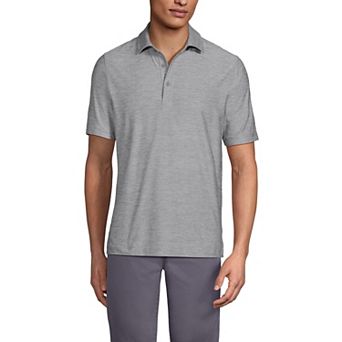 Men's Lands' End Short Sleeve Soft Performance Hybrid Polo Shirt