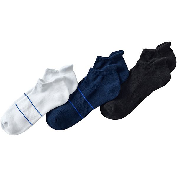 Men's Lands' End Performance Ankle Socks 3-Pack