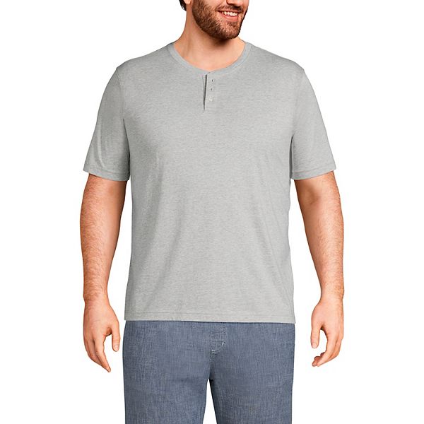 Big & Tall Lands' End Short Sleeve Super-T Henley Shirt