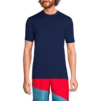 Big & Tall Lands' End Short Sleeve UPF 50 Rash Guard