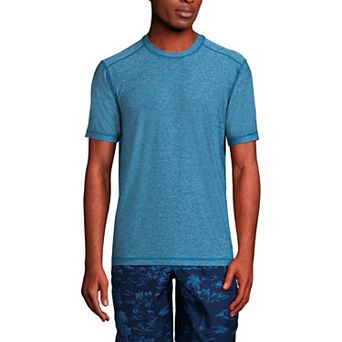 Big & Tall Lands' End Short Sleeve UPF 50 Rash Guard