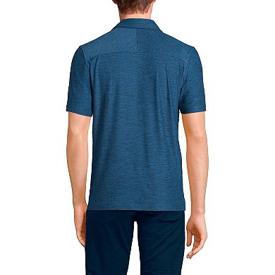 Big & Tall Lands' End Short Sleeve Performance Pieced Yoke Polo