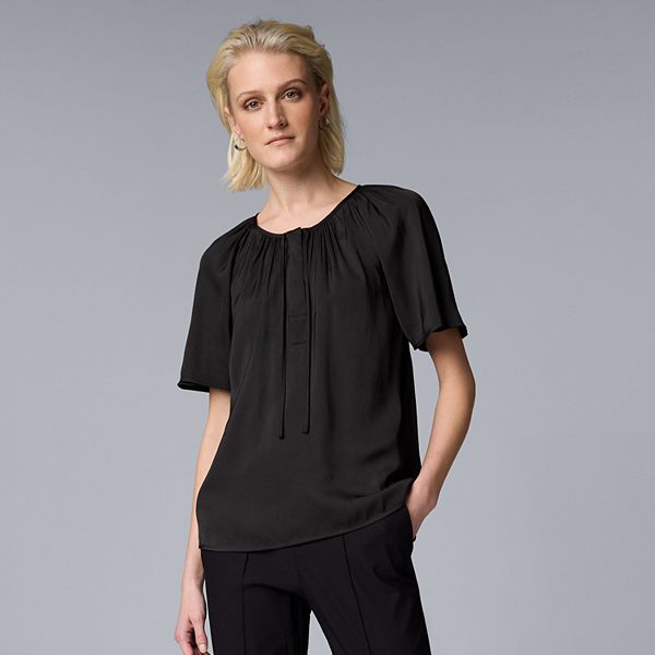 Vera 3/4 Sleeve Shirred High Waist Buttoned Dress