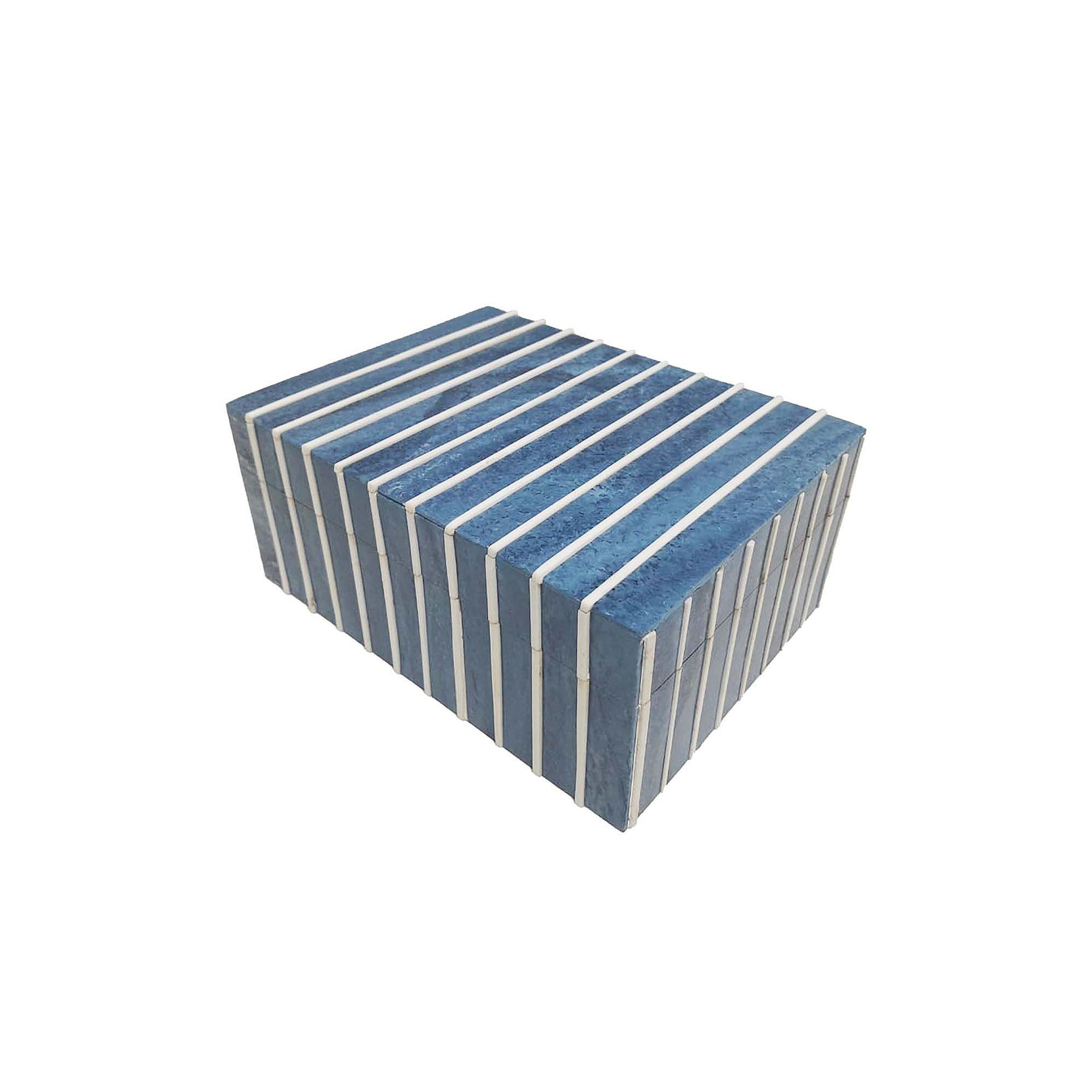 Everyday Decor Striped Marbled Resin Table Decor, Multi