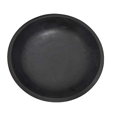 Everyday Decor Black Finish Pedestal Decorative Bowl Table Decor