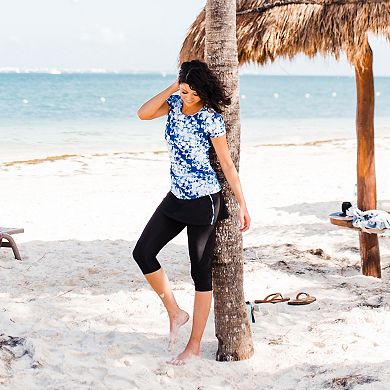 Women's High Waisted Skirted Swim Capris