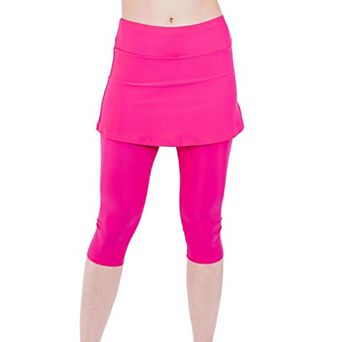 Women's High Waisted Skirted Swim Capris