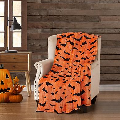 Halloween Nightwings Printed Premium Flannel Throw Blanket