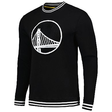 Men's Stadium Essentials Black Golden State Warriors Club Level Pullover Sweatshirt