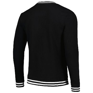 Men's Stadium Essentials Black Golden State Warriors Club Level Pullover Sweatshirt