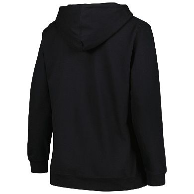 Women's Profile Black Vegas Golden Knights Plus Size Arch Over Logo Pullover Hoodie