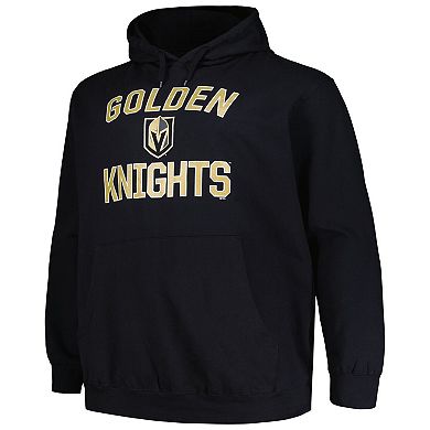 Men's Profile Black Vegas Golden Knights Big & Tall Arch Over Logo Pullover Hoodie