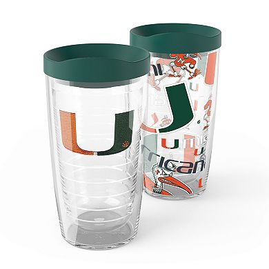 Tervis Miami Hurricanes 2-Pack 16oz. Competitor & Emblem Tumbler Set